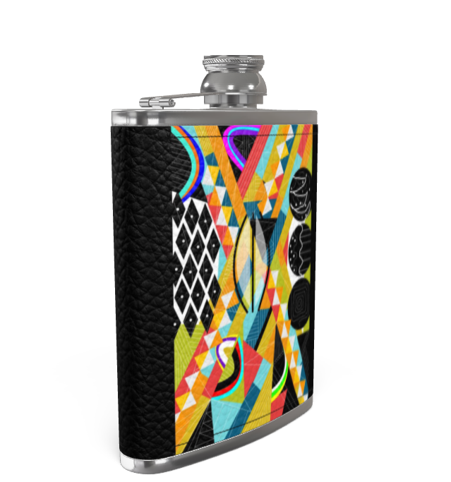 Leather Wrapped Hip Flask