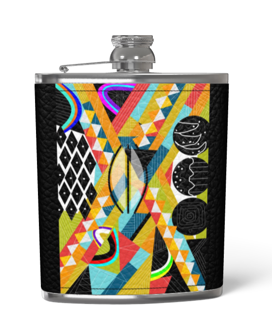 Leather Wrapped Hip Flask