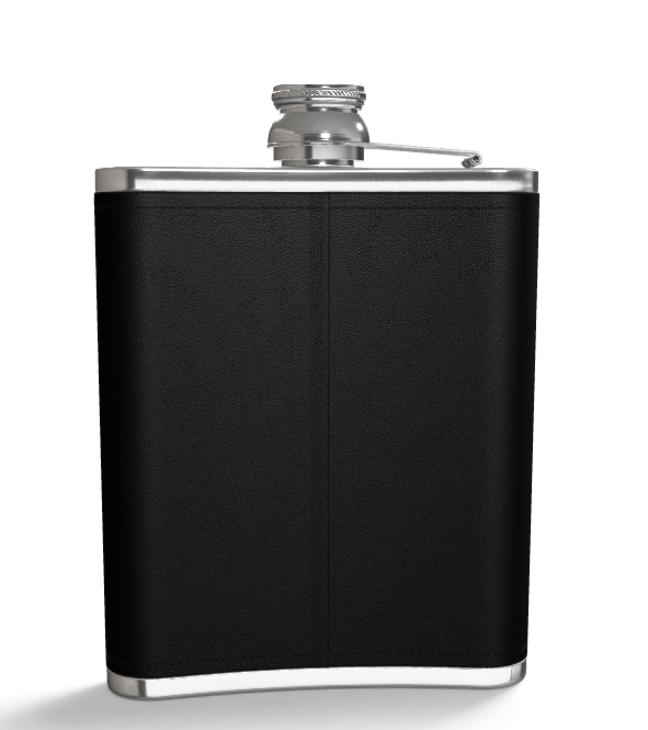 Leather Wrapped Hip Flask