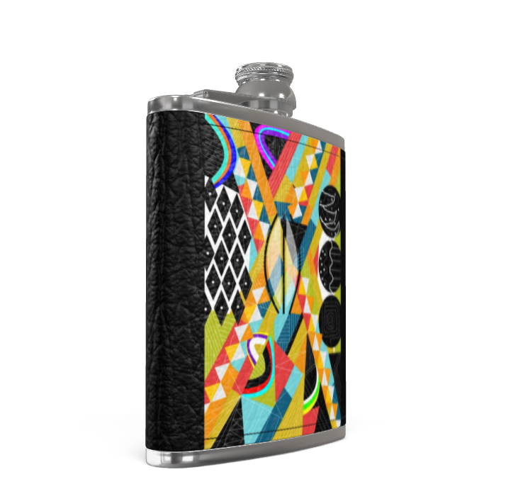 Leather Wrapped Hip Flask