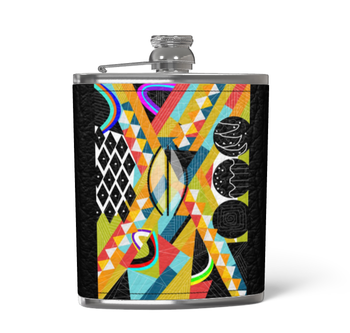 Leather Wrapped Hip Flask