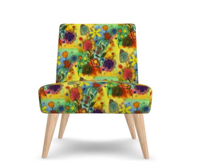 Floral Abstract Designer Occasional Chair