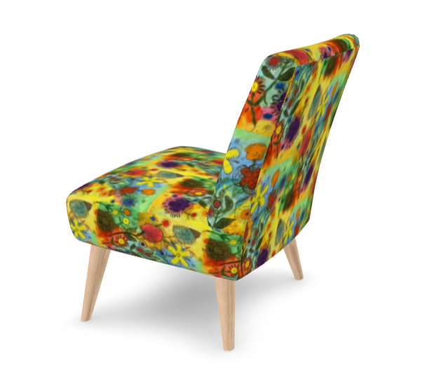 Floral Abstract Designer Occasional Chair