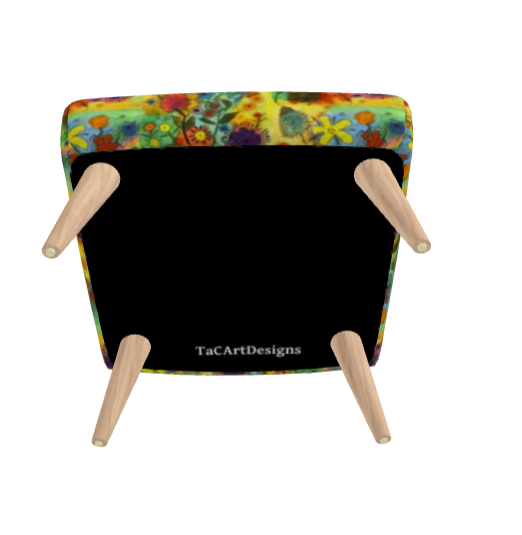 Floral Abstract Designer Occasional Chair