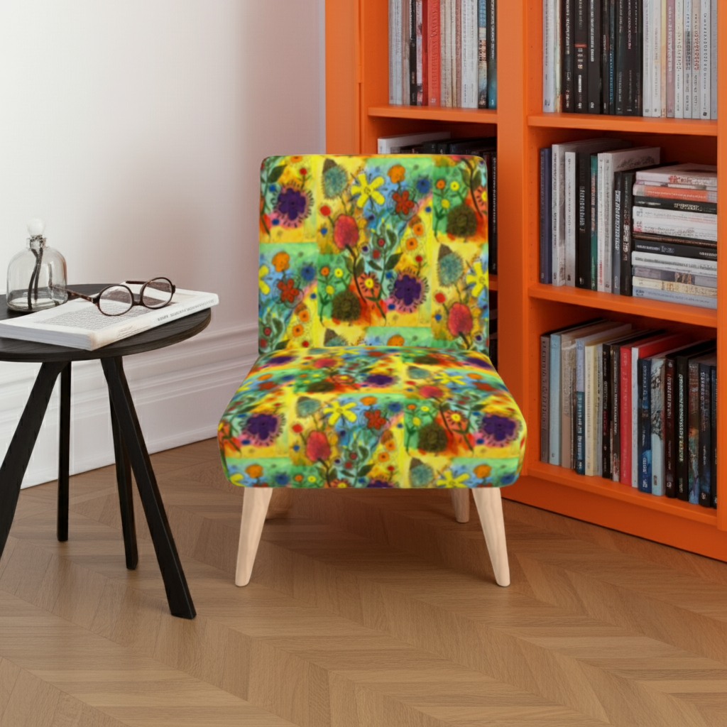 Floral Abstract Designer Occasional Chair