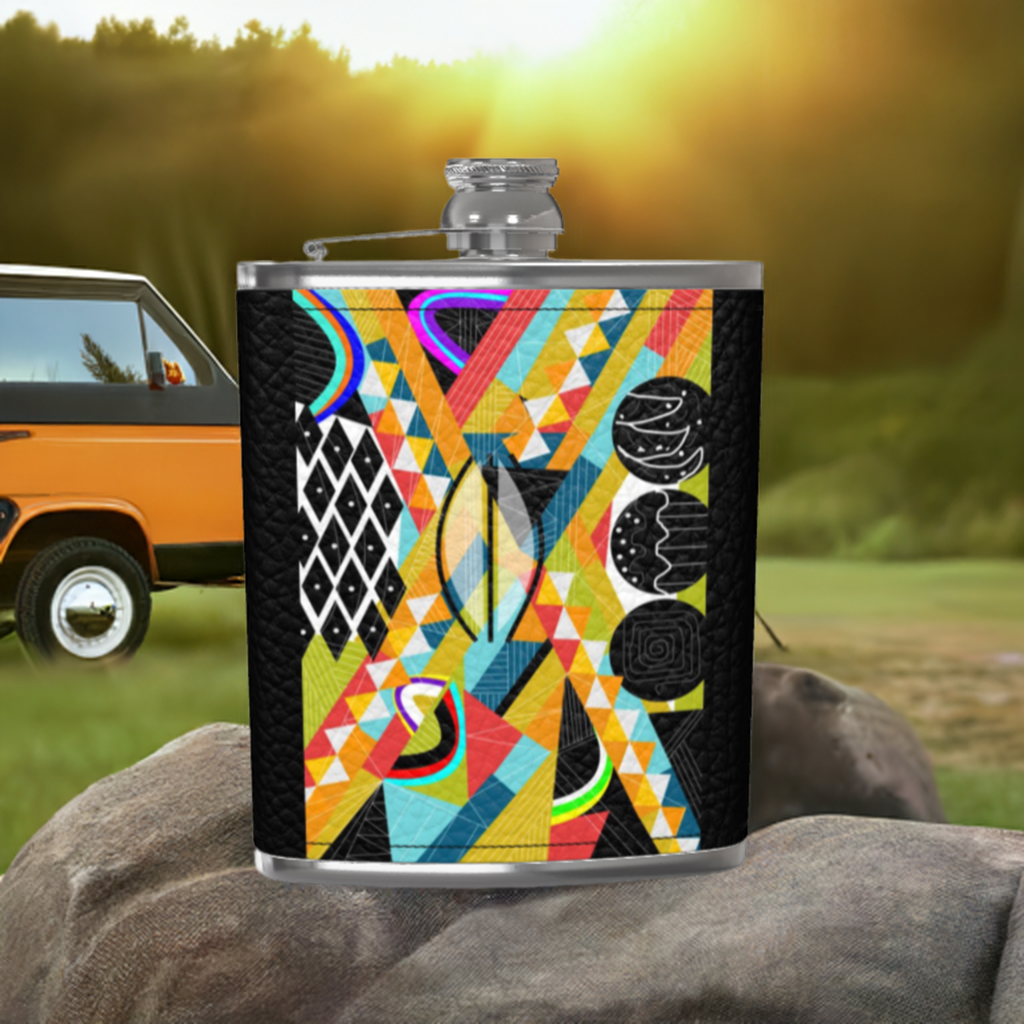 Leather Wrapped Hip Flask