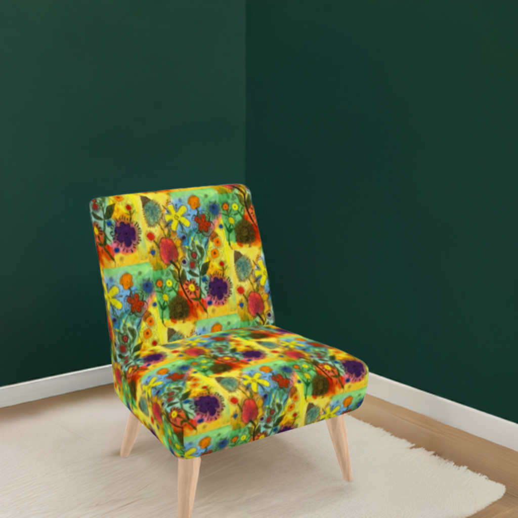 Floral Abstract Designer Occasional Chair