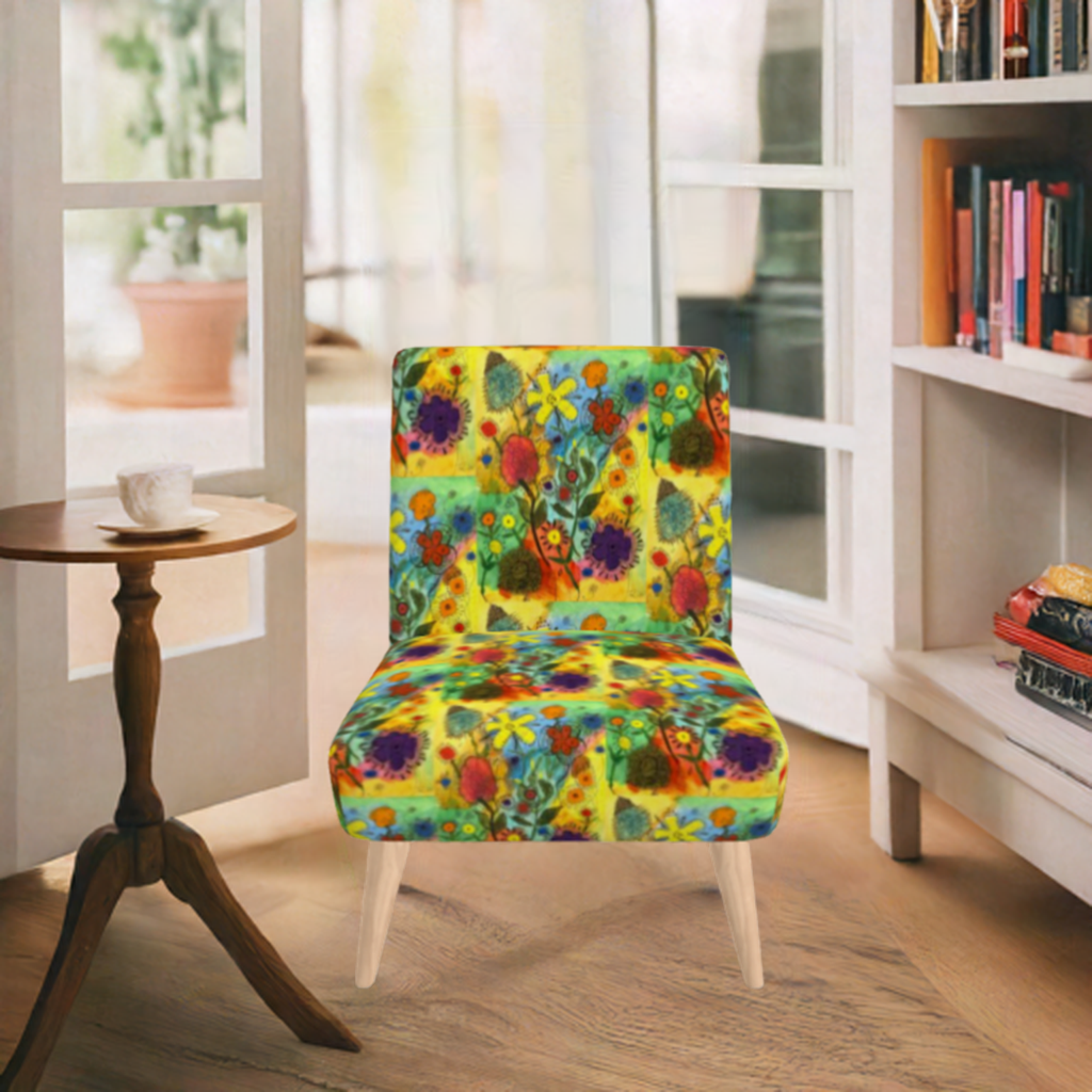 Floral Abstract Designer Occasional Chair