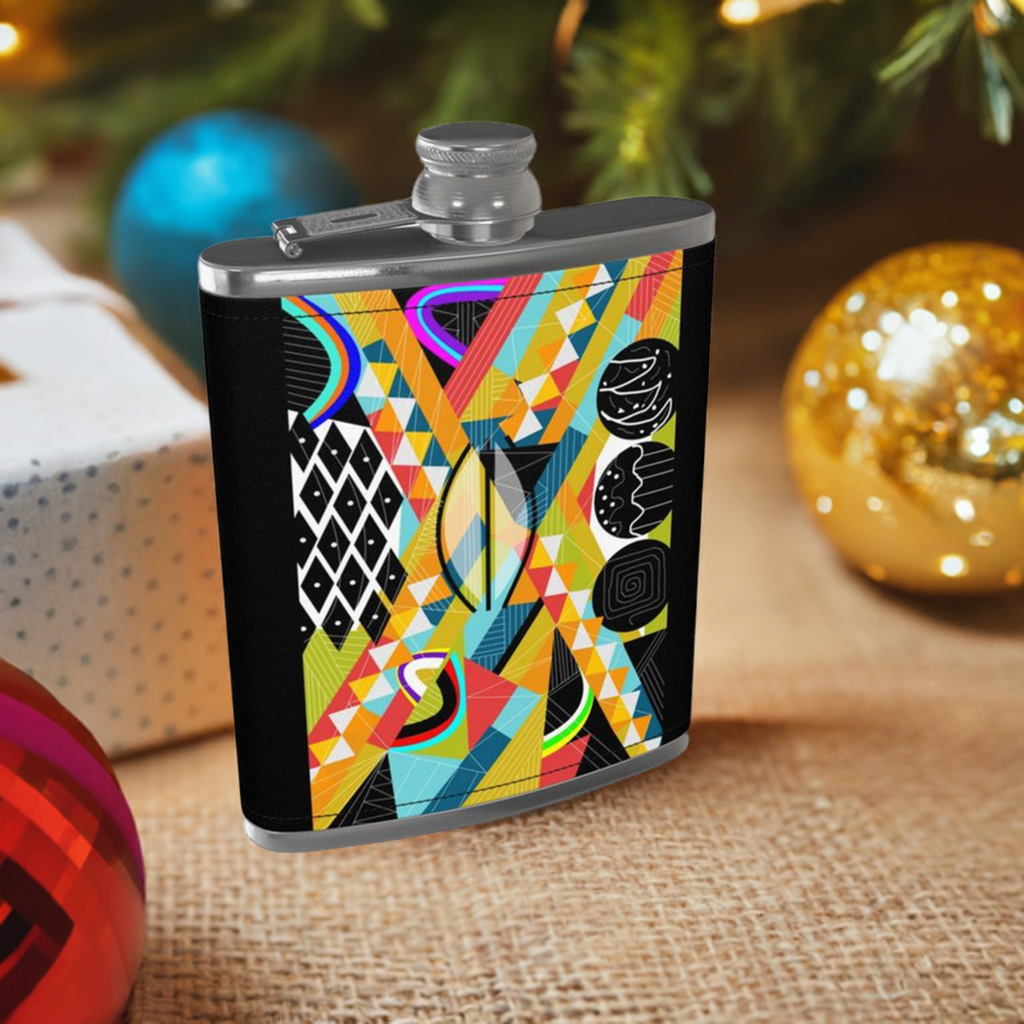 Leather Wrapped Hip Flask