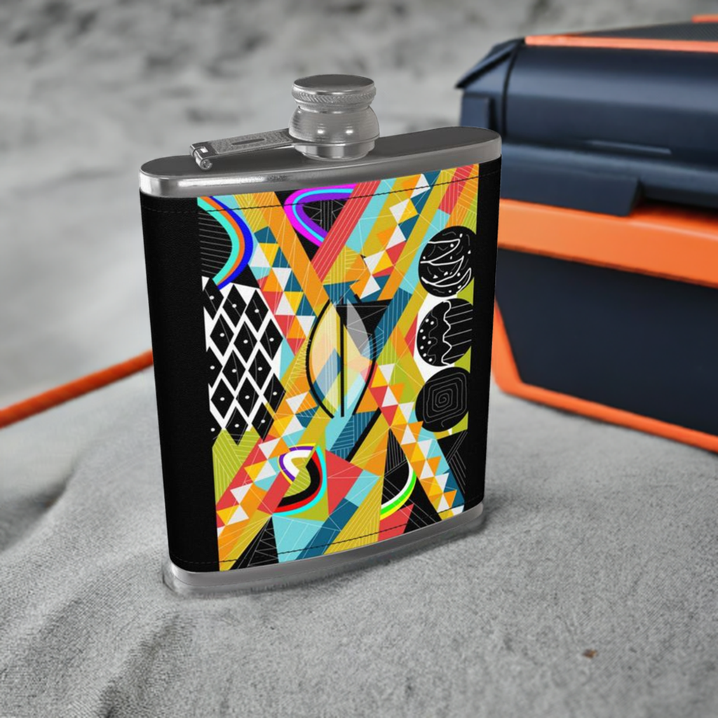 Leather Wrapped Hip Flask