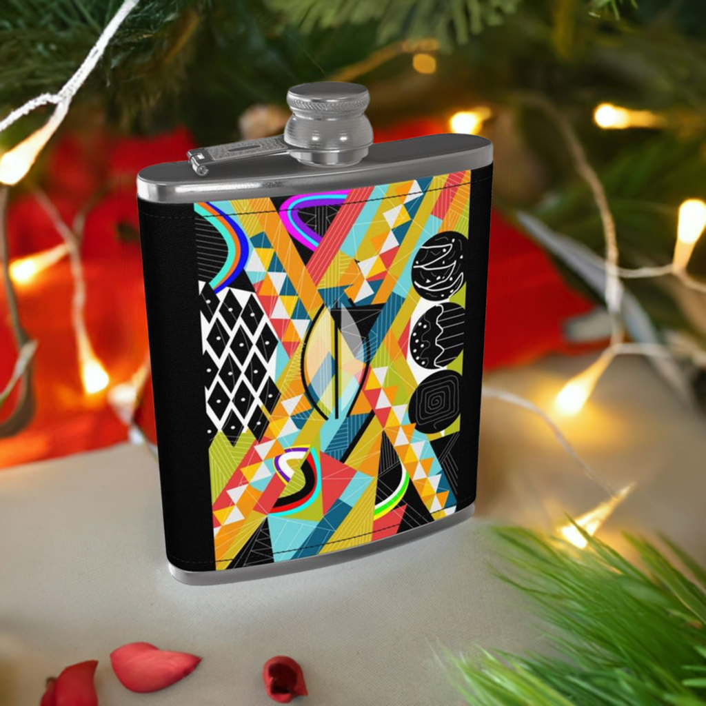 Leather Wrapped Hip Flask