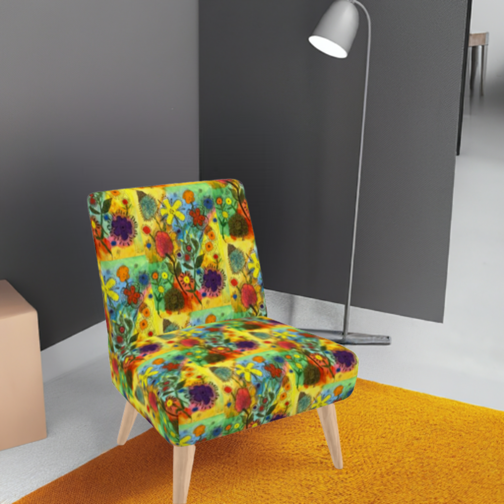 Floral Abstract Designer Occasional Chair