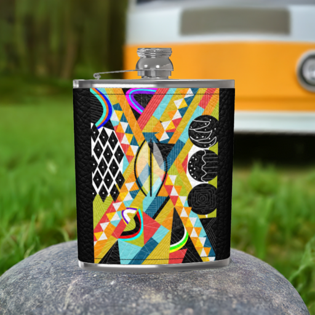 Leather Wrapped Hip Flask