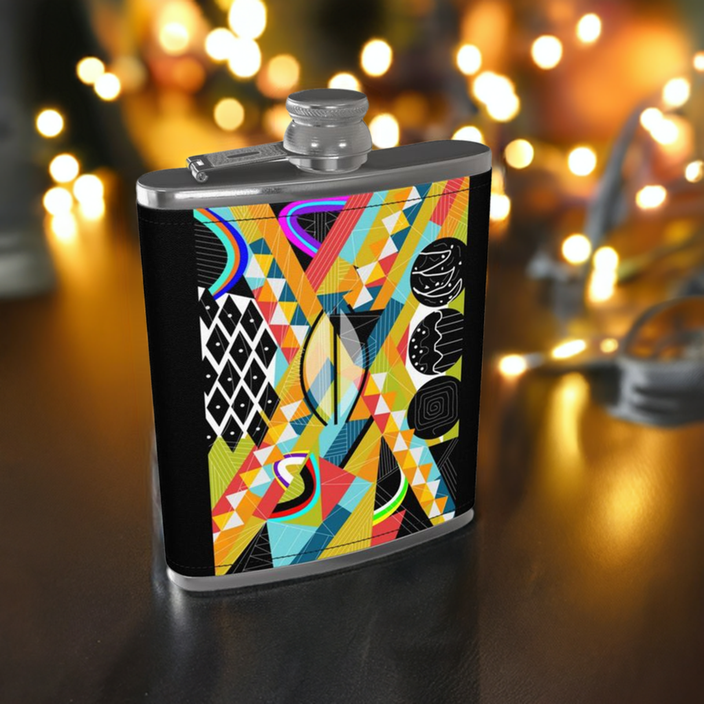Leather Wrapped Hip Flask