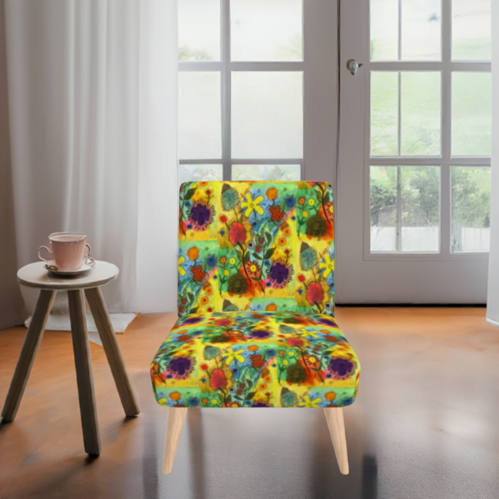 Floral Abstract Designer Occasional Chair