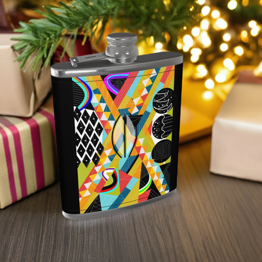 Leather Wrapped Hip Flask