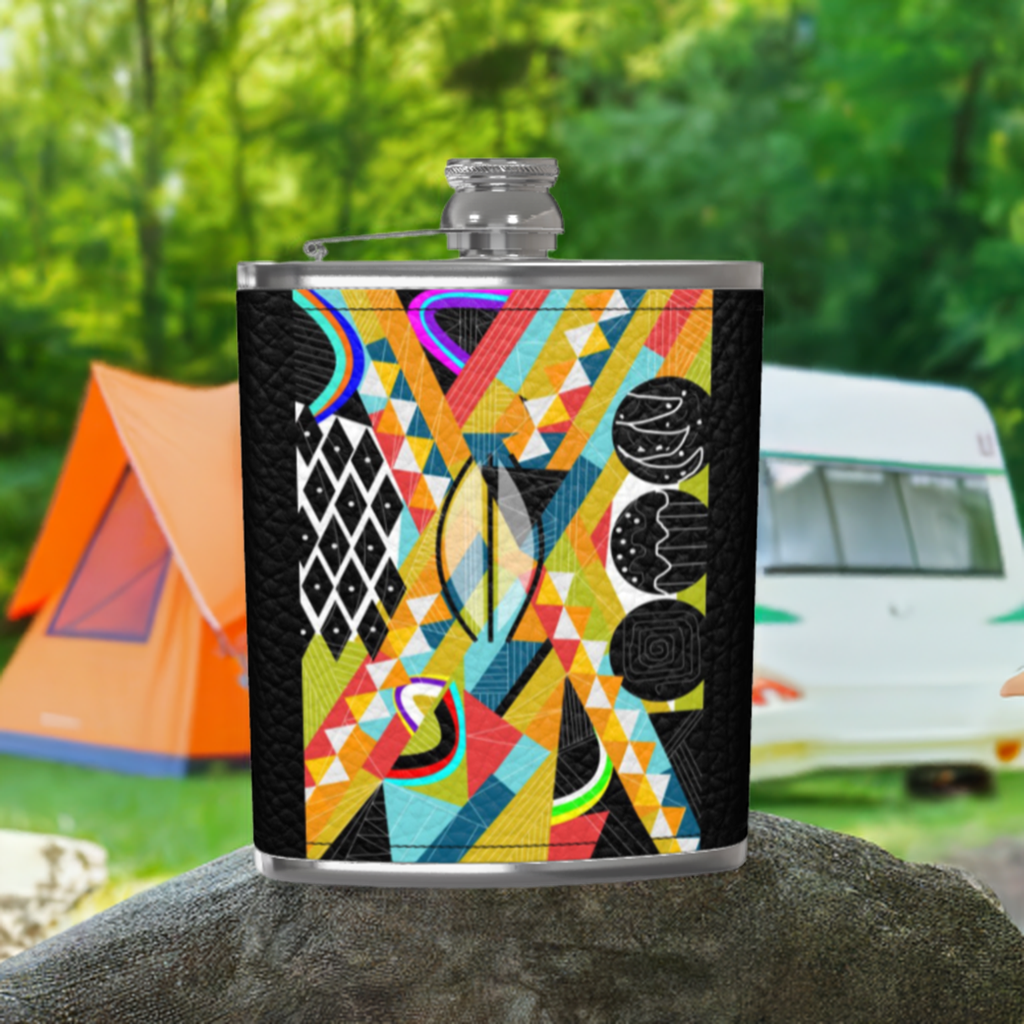 Leather Wrapped Hip Flask