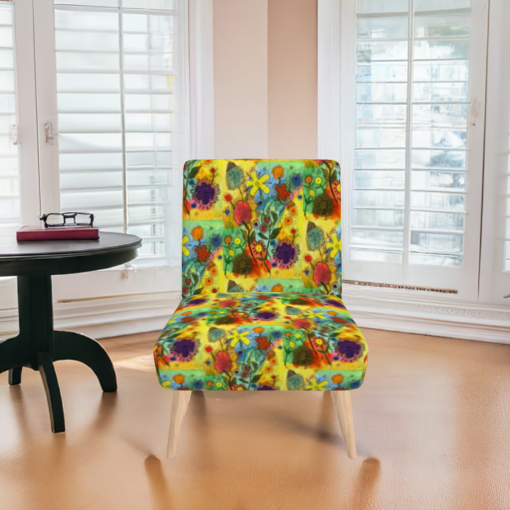 Floral Abstract Designer Occasional Chair