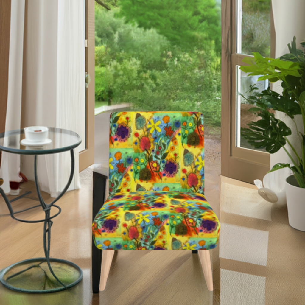 Floral Abstract Designer Occasional Chair