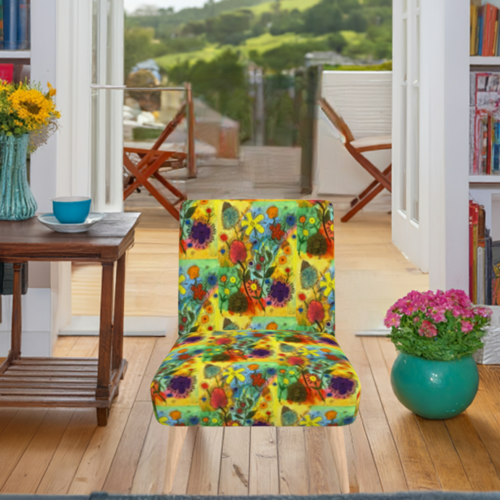 Floral Abstract Designer Occasional Chair