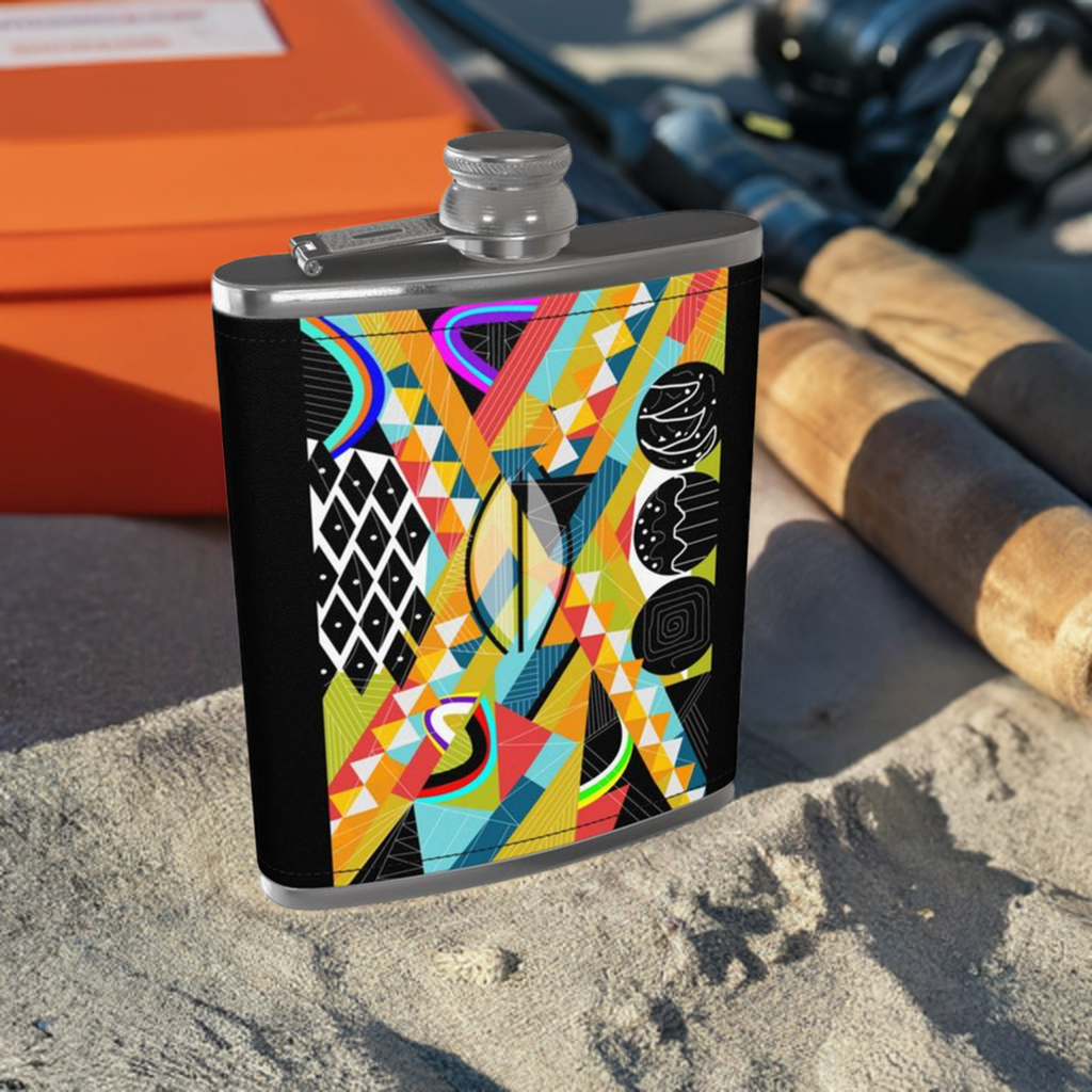 Leather Wrapped Hip Flask