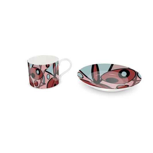 Bone China Cup and Saucer with the beloved circle