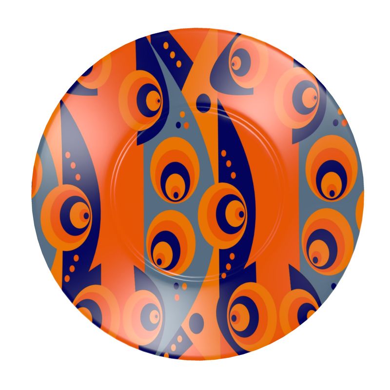 Bone China Cup and Saucer with a pop of bright colour