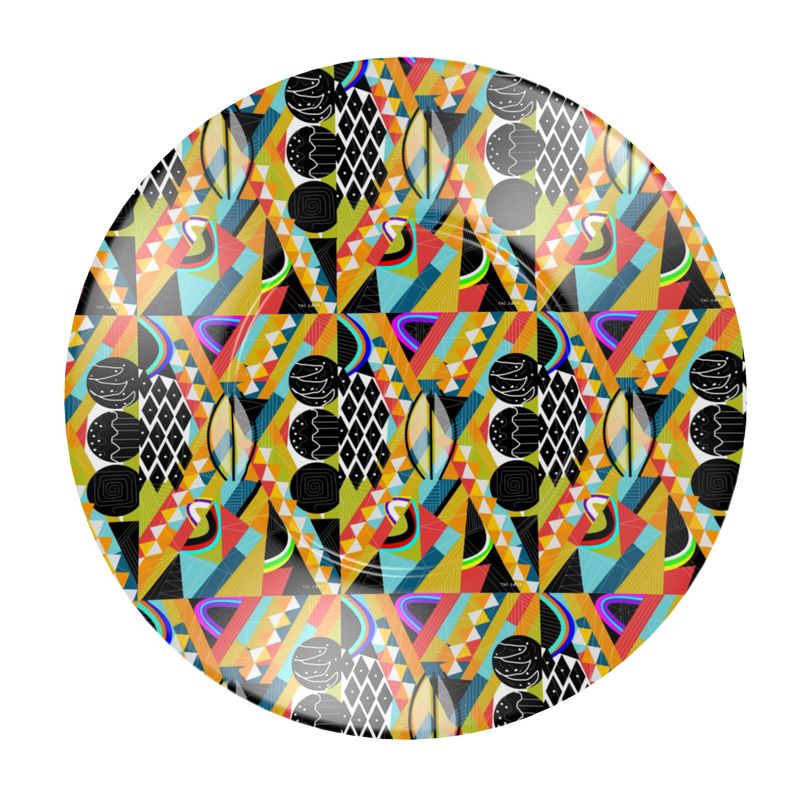 Bone China Cup & Saucer Colourful Abstract Design