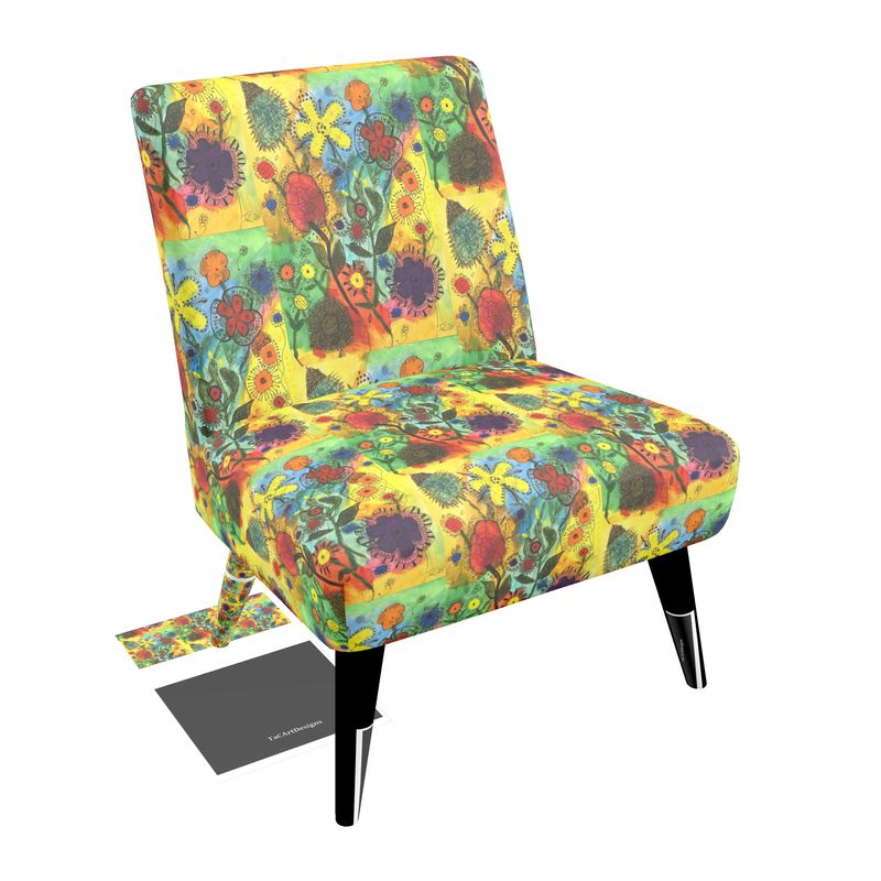 Floral Abstract Designer Occasional Chair