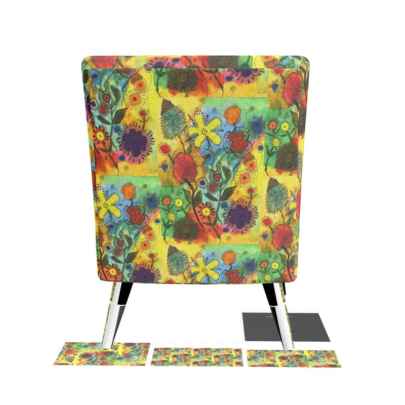 Floral Abstract Designer Occasional Chair
