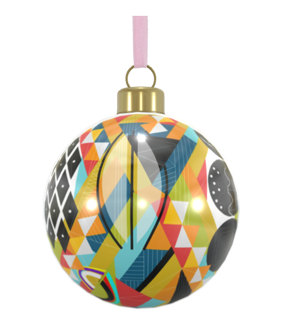 Unique Abstract Bone China Bauble
