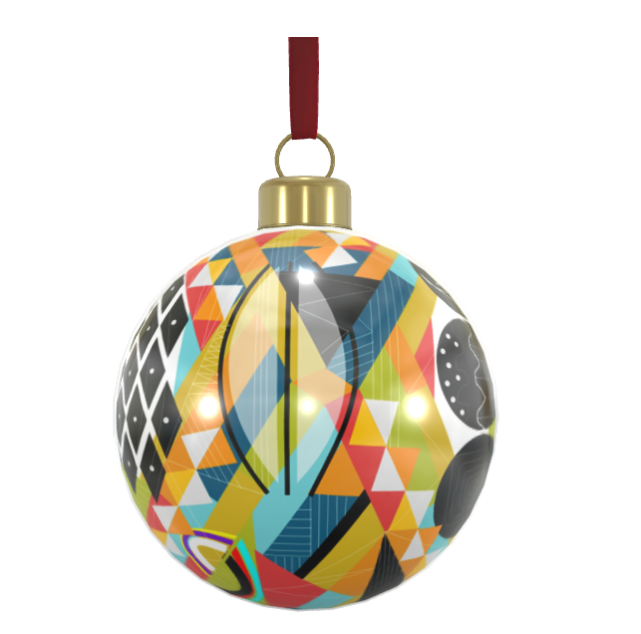 Unique Abstract Bone China Bauble
