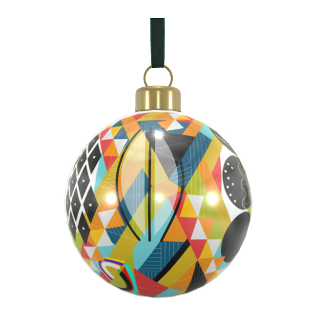 Unique Abstract Bone China Bauble