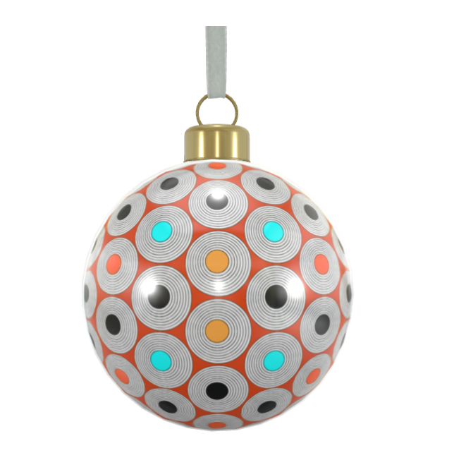 Unique Abstract Bone China Bauble