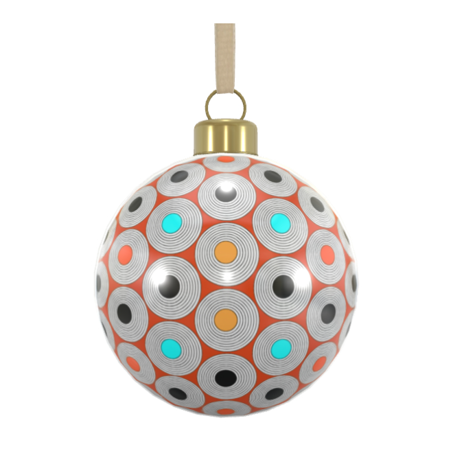 Unique Abstract Bone China Bauble