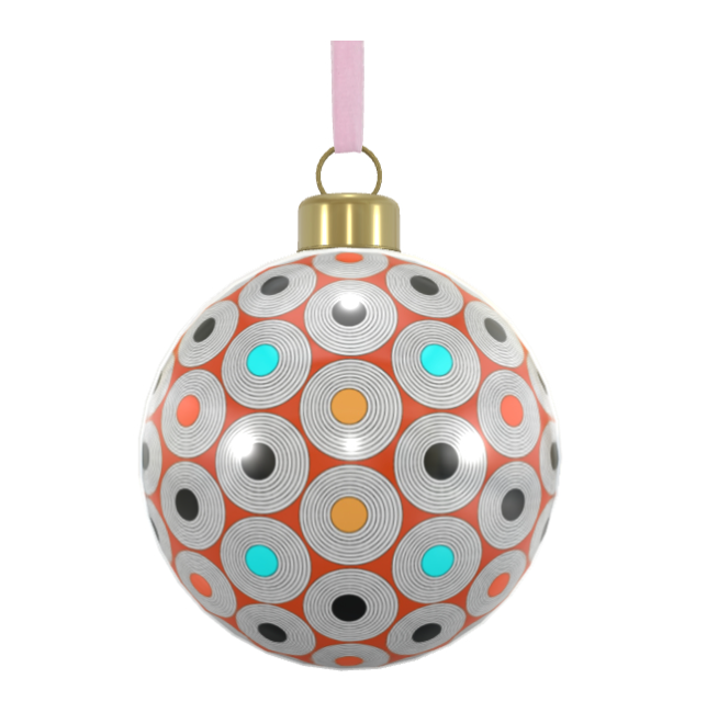 Unique Abstract Bone China Bauble