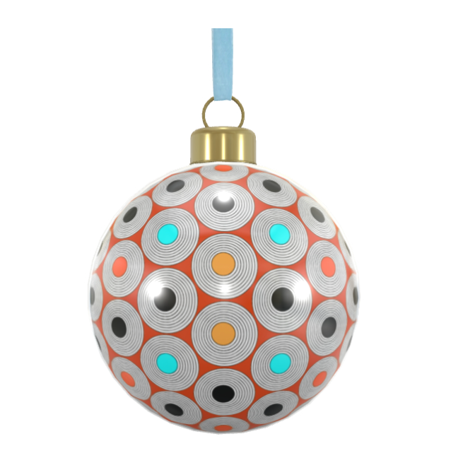 Unique Abstract Bone China Bauble