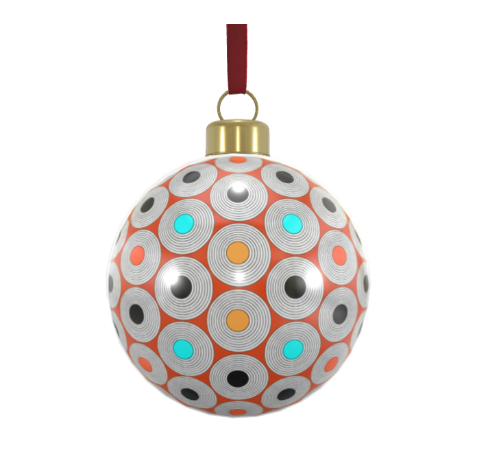 Unique Abstract Bone China Bauble