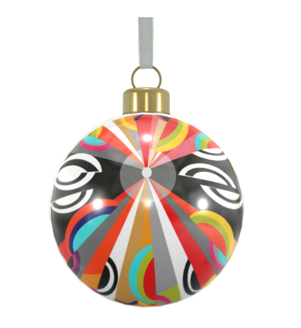 Unique Abstract Bone China Bauble