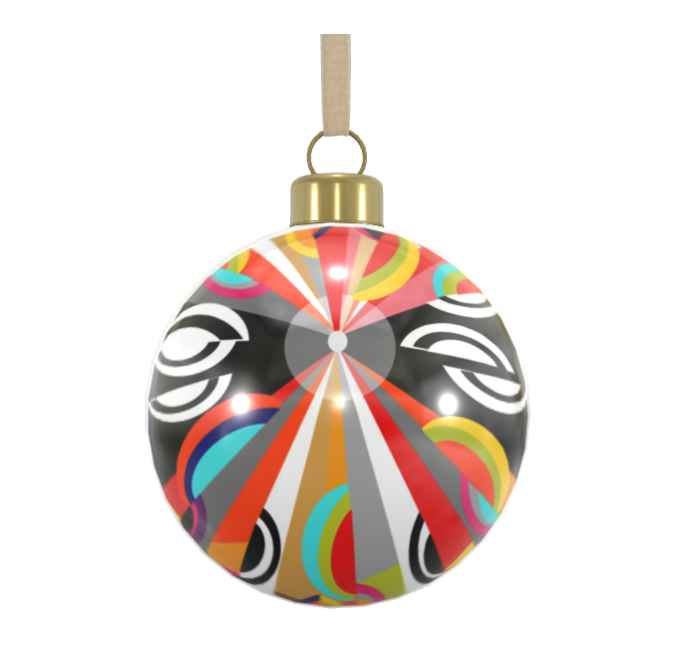Unique Abstract Bone China Bauble