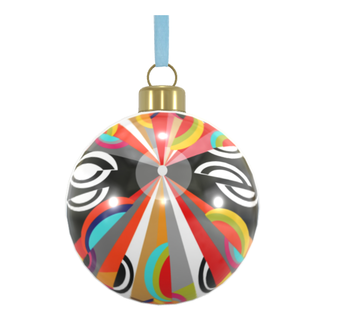 Unique Abstract Bone China Bauble