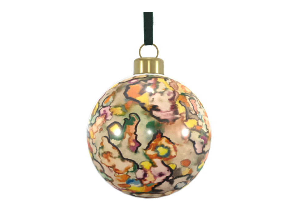 Unique Abstract Bone China Bauble