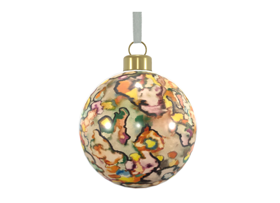 Unique Abstract Bone China Bauble