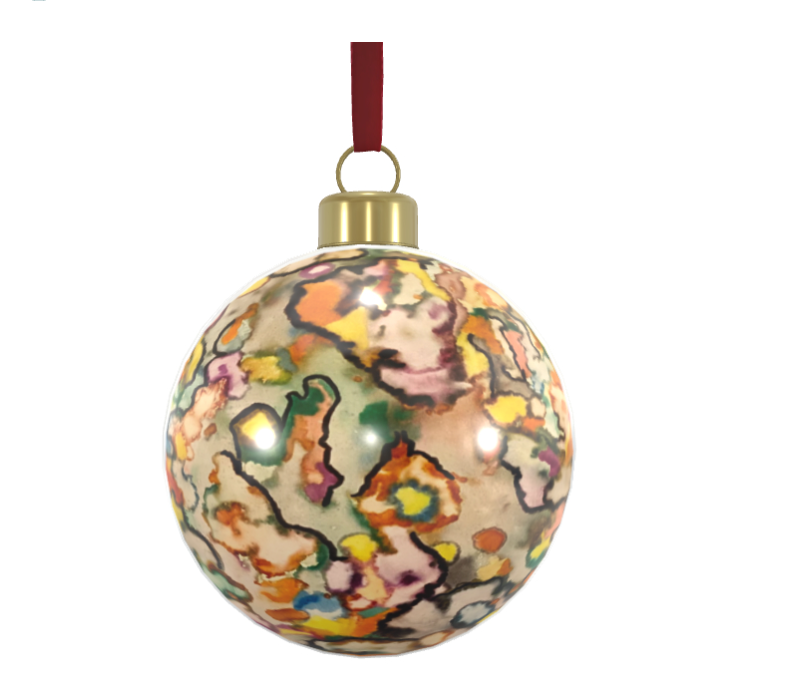 Unique Abstract Bone China Bauble