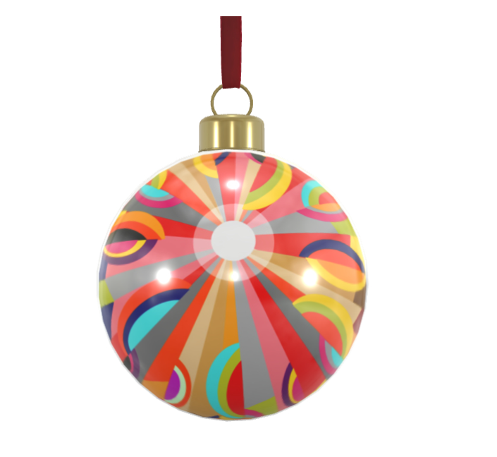 Unique Abstract Bone China Bauble