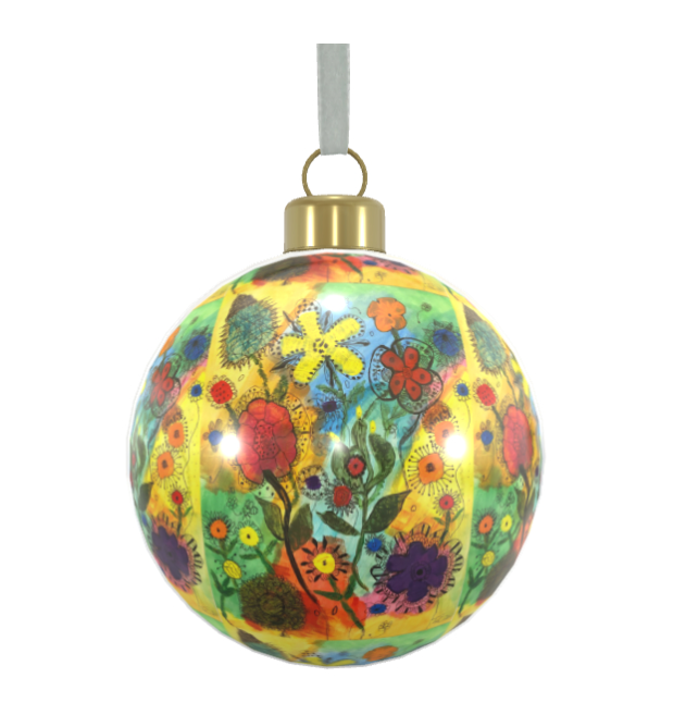 Unique Abstract Bone China Bauble