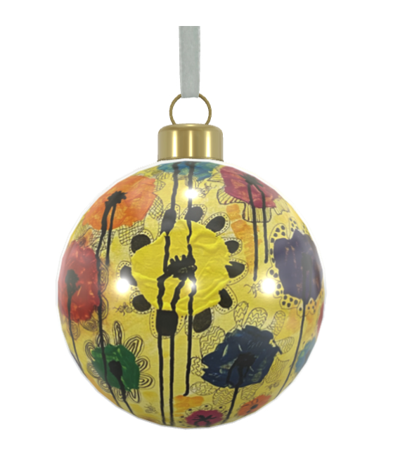 Unique Abstract Bone China Bauble