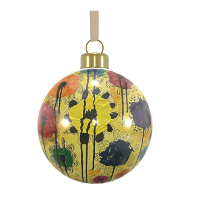 Unique Abstract Bone China Bauble