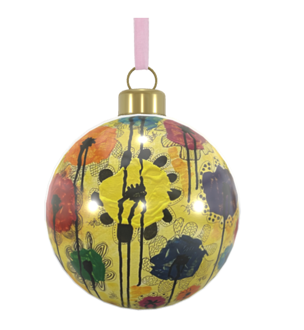 Unique Abstract Bone China Bauble