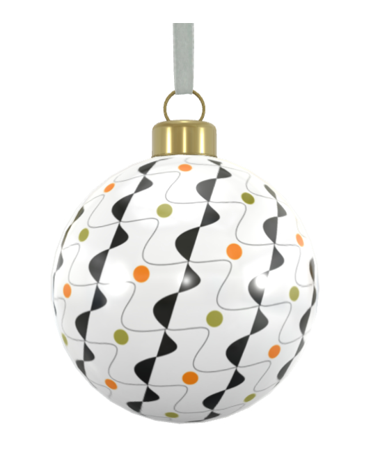Unique Abstract Bone China Bauble